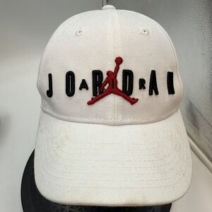 Jordan Jumpman 23 Youth Boys Hat Snapback Adjustable White  RED BLK LOGO